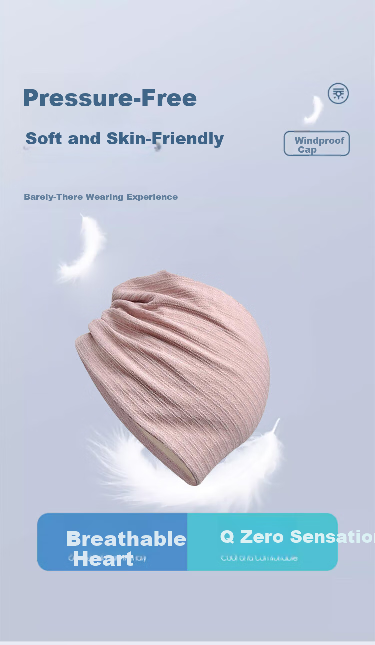 TUCANO Unisex Lightweight Sleep Cap Maternity Hat Pressure-Free Bald Cap Air-Conditioned Room Windproof Beanie Chemotherapy Hat 2