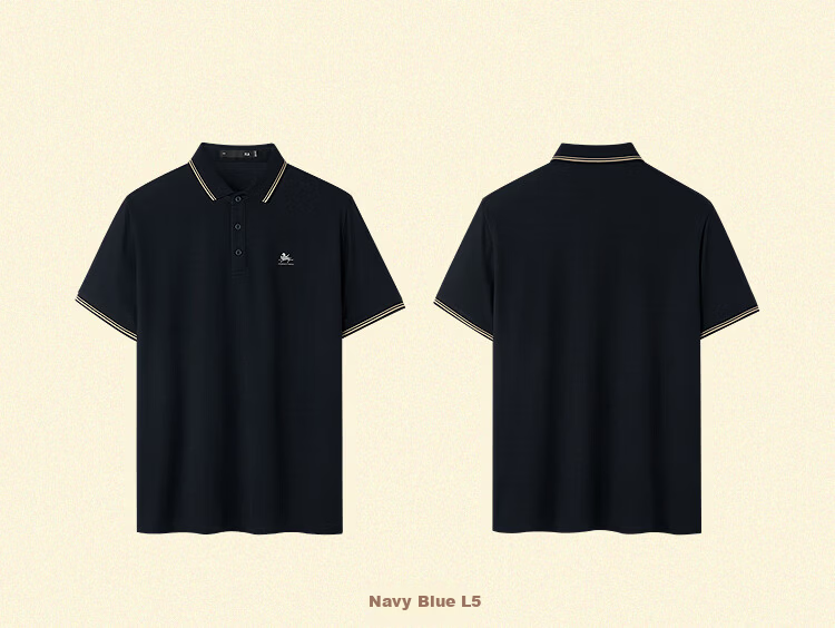 HLA Hailan Home Men's Polo Shirt 2026 New Year Dunhuang Cool Short Sleeve Summer 12