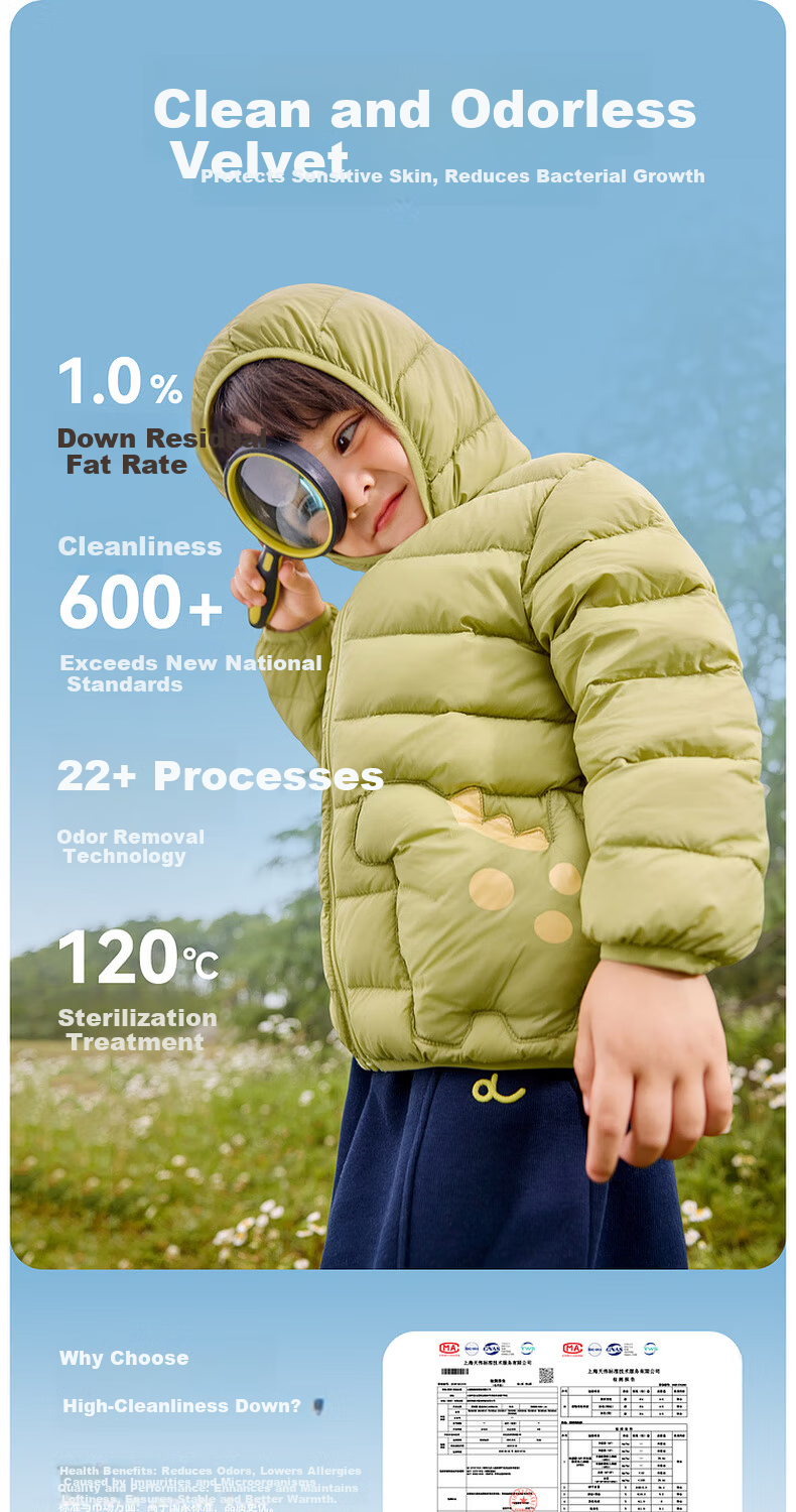 Dudu Kids Children's Down Jacket Cold-Resistant Winter Coat Boys Girls Warm New Year Clothing Black Size 80 7