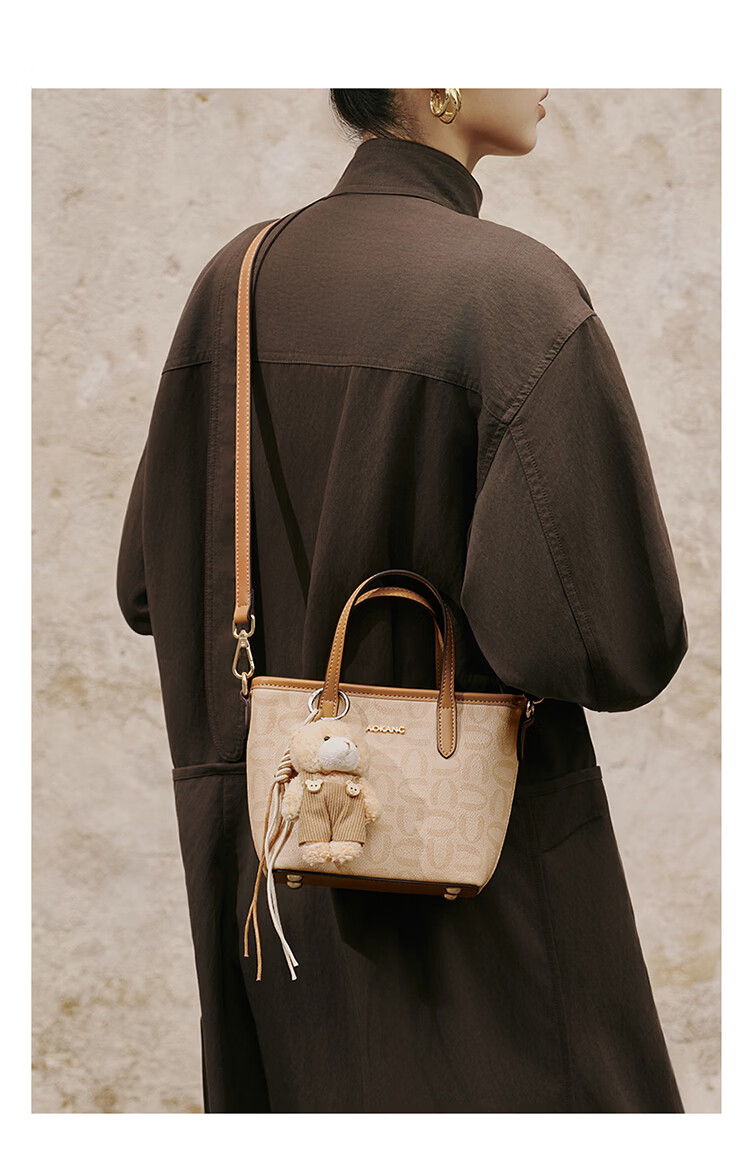 Aokang [Celebrity Style] Women's New Handheld Bucket Bag Fashion Crossbody Bag Birthday Gift for Girlfriend Wife 16