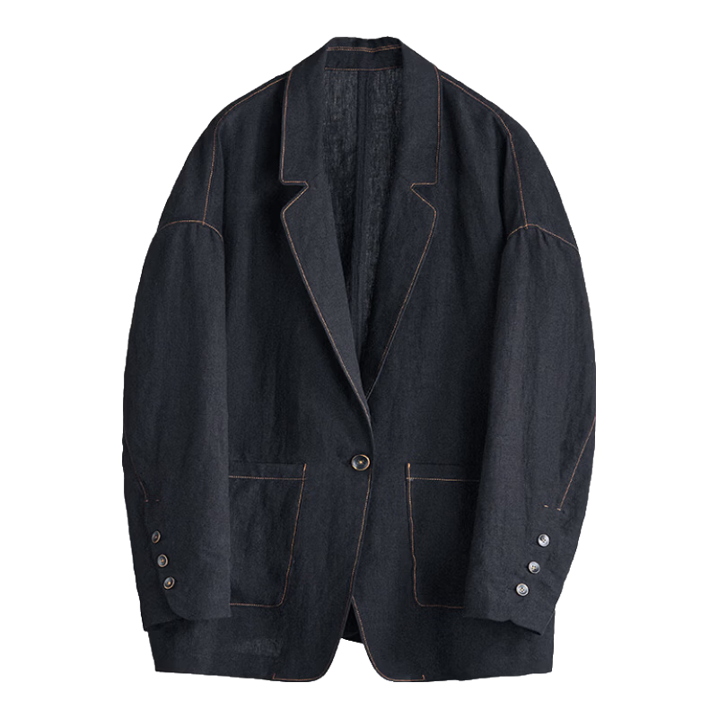 Rizhuo Original Design Women's 2026 Summer New High-End Lightweight Casual Commuter Linen Blazer Jacket