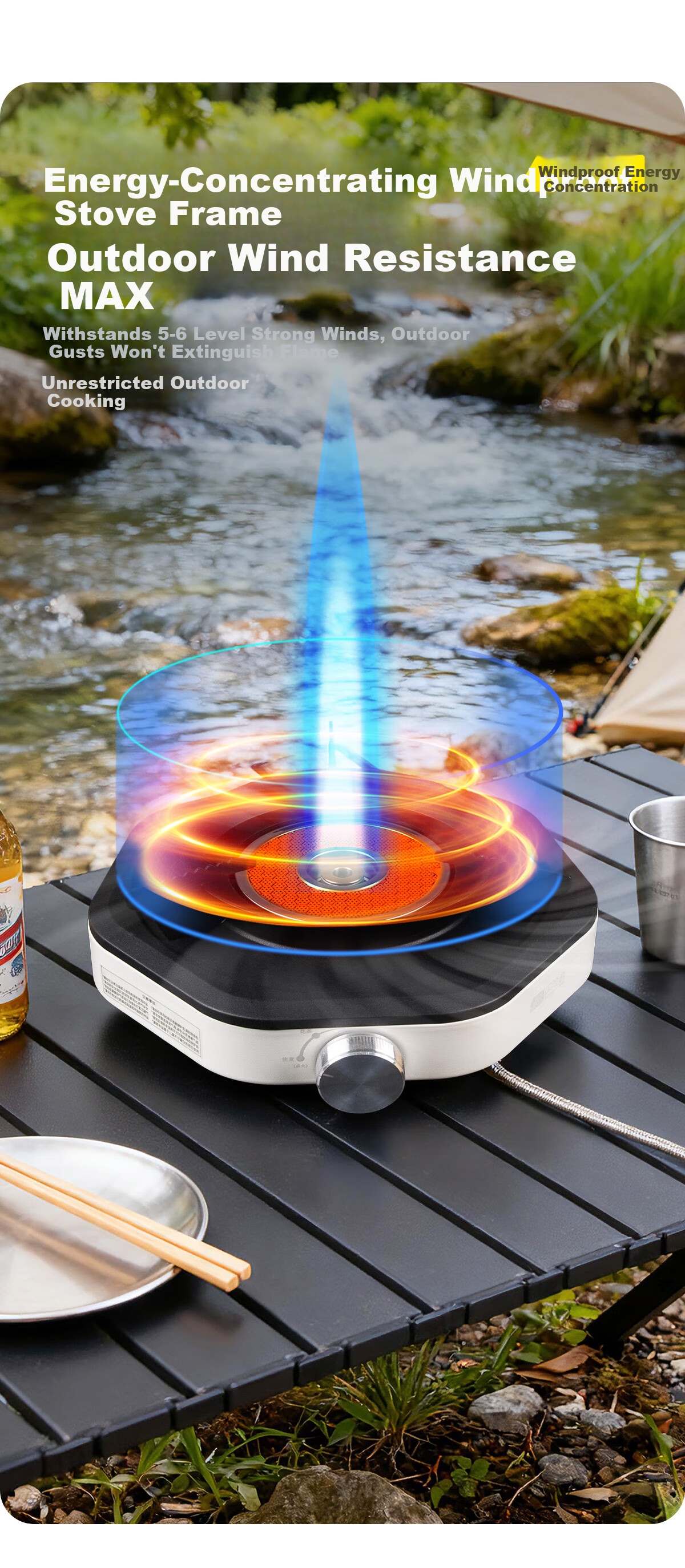 TAN XIAN ZHE Outdoor Split Cassette Stove Camping Stove Infrared Magnetic Stove Portable Outdoor Tea Boiling Cooker 8