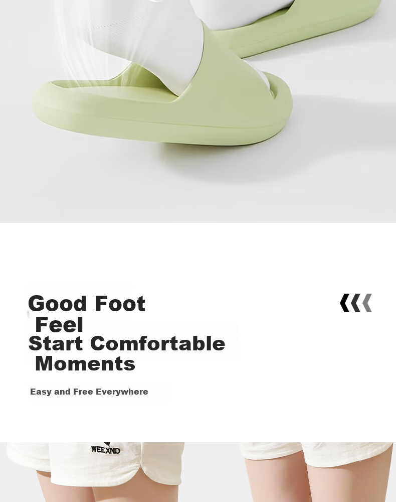 FOOTOPPO EVA Minimalist Summer Slippers for Men and Women Non-Slip Home Bathroom Sandals Comfortable Soft Sole Slippers 8