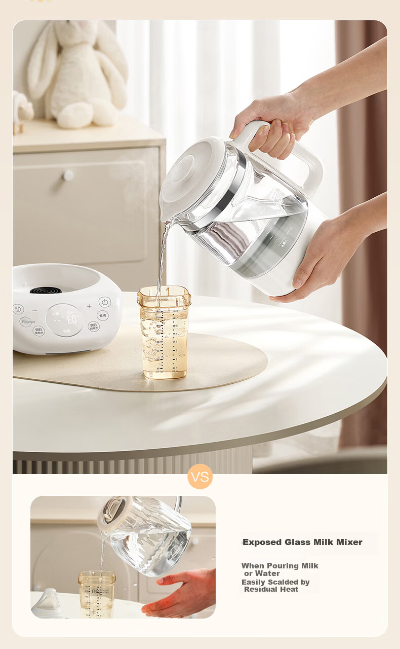 SUPOR Baby Bottle Sterilizer and Dryer All-Glass Feeding Station Thermostatic Kettle Infant Milk Preparation BW016B 11