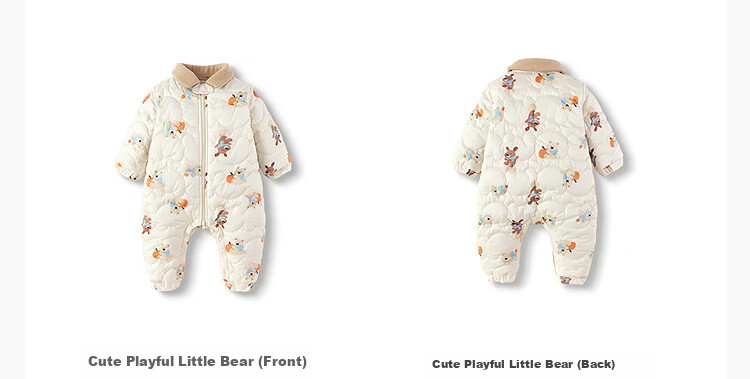 BALABALA Baby Winter Fleece Lined Thickened Romper Jumpsuit for Boys and Girls Toddler Infant Kids 18