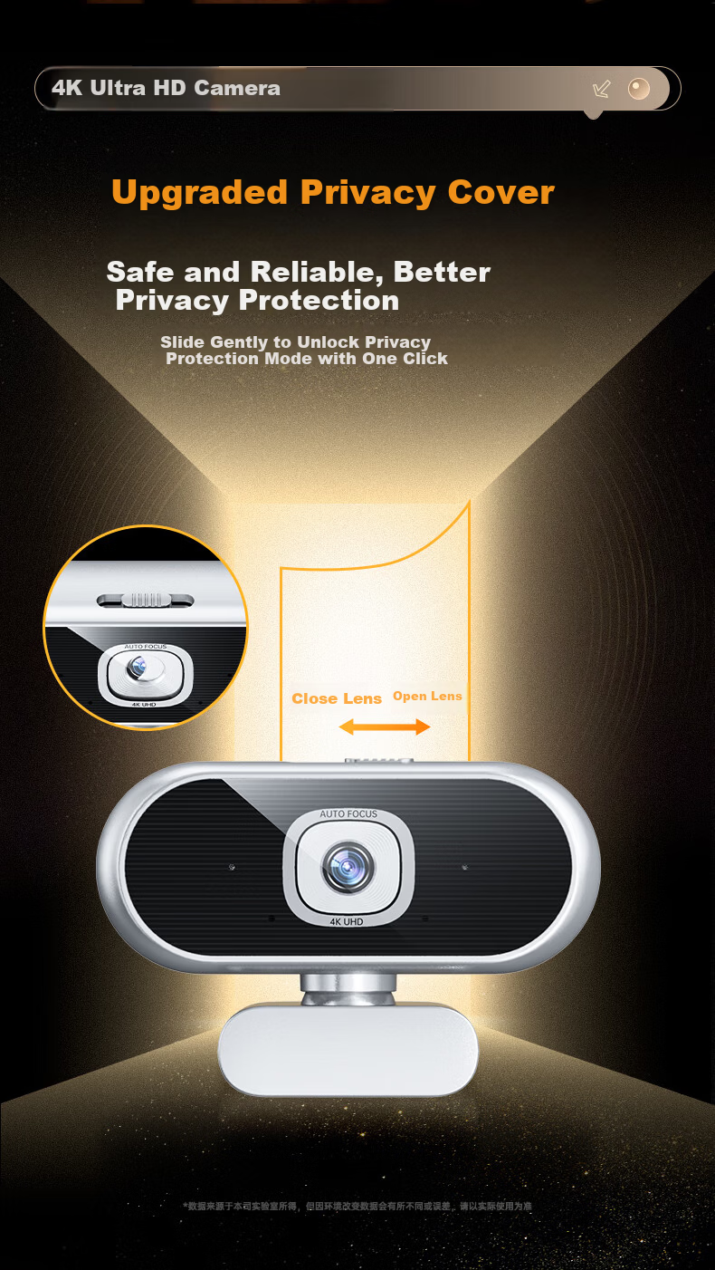 Stek 4K Ultra HD Webcam with Microphone Integrated Privacy Cover Auto Focus USB External Camera for Desktop Laptop Live Streaming Video Conferencing Office Exam Home Use 14