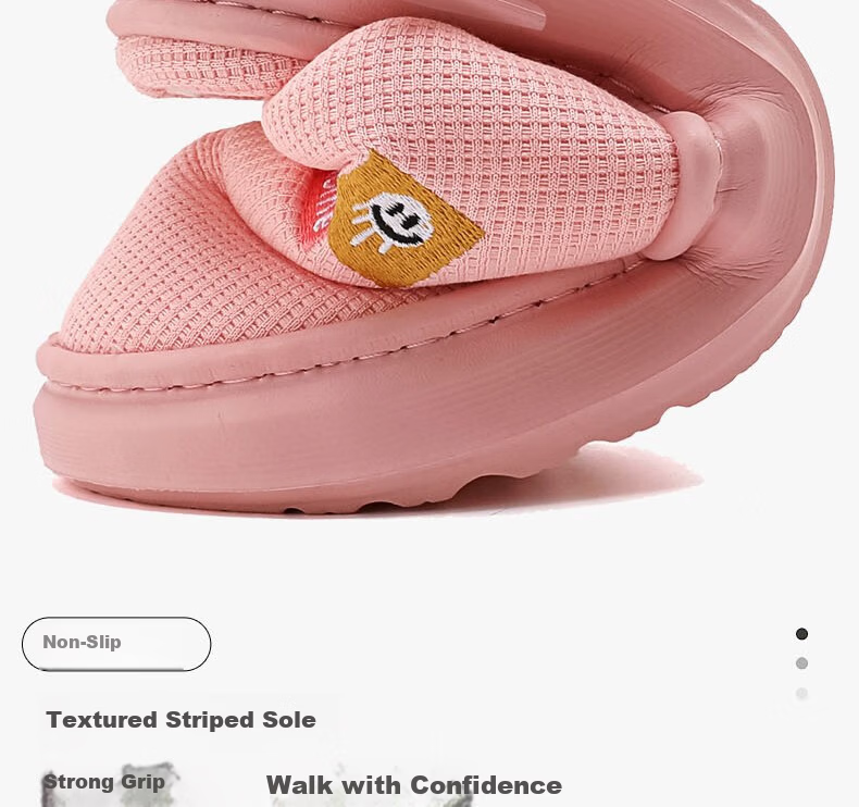 Huamei Jianbu Solid Color Half-Cover Cotton Slippers Unisex Warm Fleece Indoor Outdoor Cotton Slippers HM2506 Red Size 38-39 13
