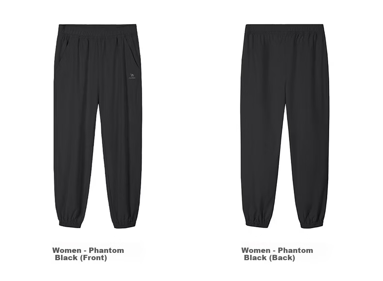 CAMEL Quick-Dry Breathable Men's Sports Pants Ice Cooling Sun Protection Jogger Casual Pants Phantom Black XXL C16BA6L6011 16