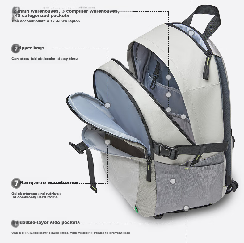 SHUKIKU Qingxing Backpack Youth Fashion Lightweight Travel Bag Large Capacity School Bag for High School Students Black 8