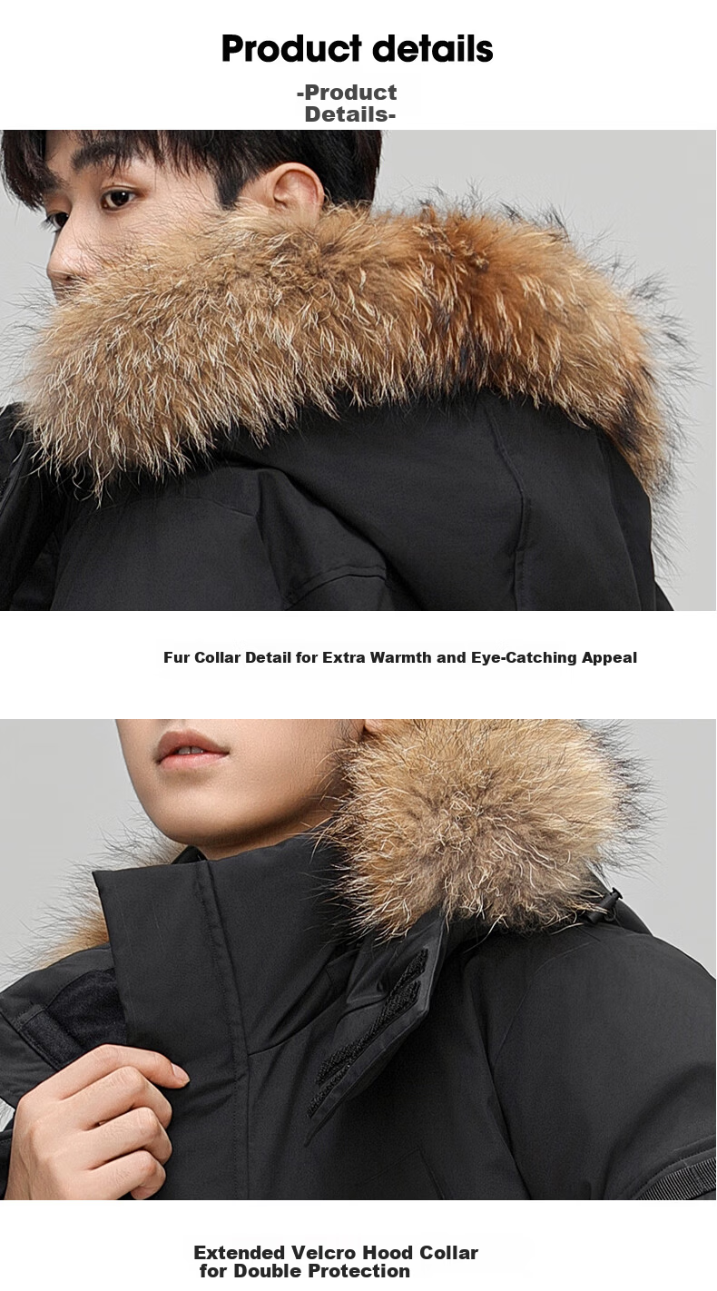 YAYA Unisex Down Jacket Winter Cold-Resistant Hooded Fashion Casual Thick Warm New Year Couple Thick Red Coat 23