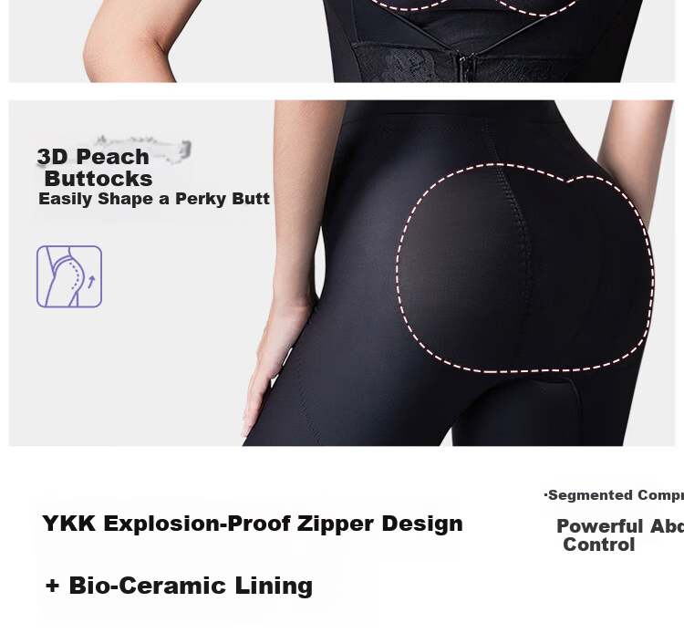 Tingmei One-Piece Shapewear Strong Abdomen Control Hip Lift Postpartum Waist Trainer Seamless Body Shaping Garment for Women 2XL 5