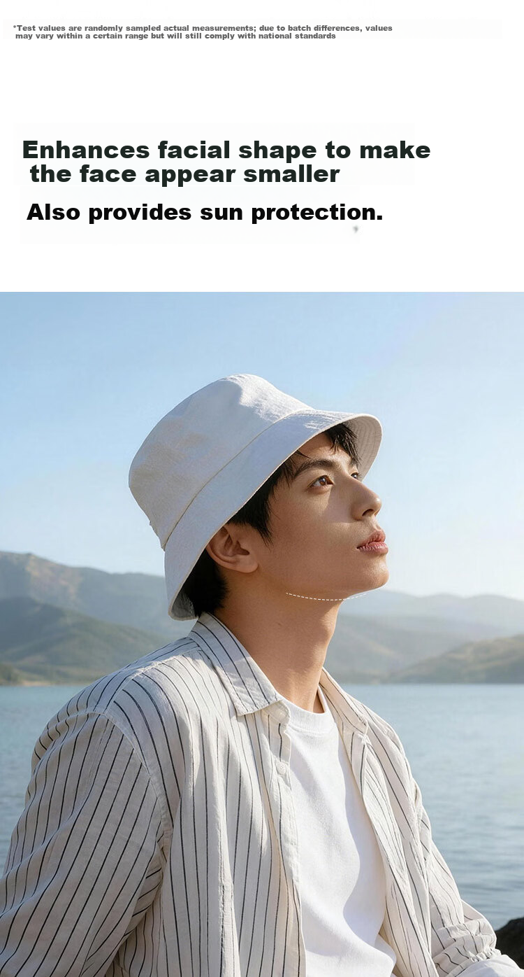 Zhenxiang Men's Solid Color Simple Versatile Bucket Hat Sun Protection UV Protection Summer Spring P1179 4