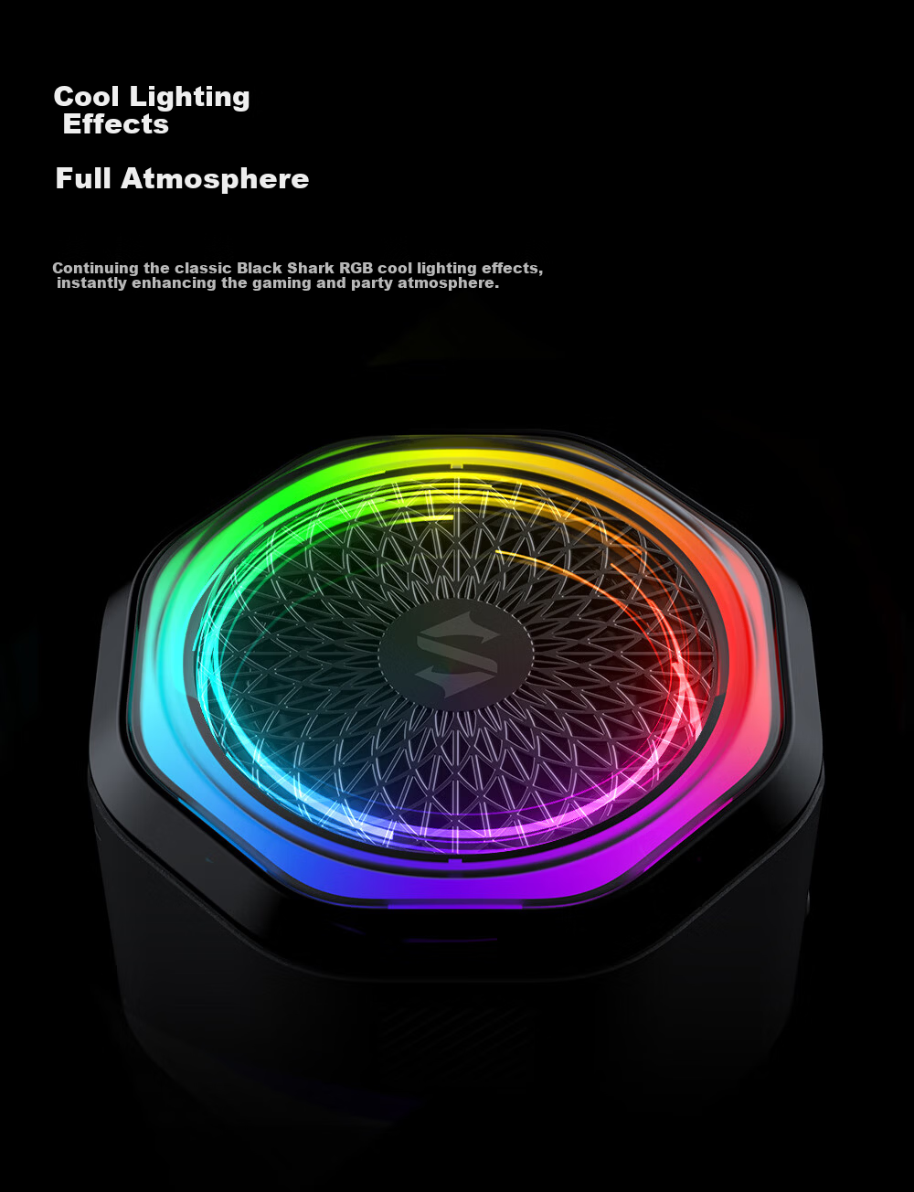 Black Shark Portable Bluetooth Speaker Magnetic Wireless Desktop Outdoor Sports Waterproof Mini Speaker with Phone Stand Compatible with iPhone 17 15