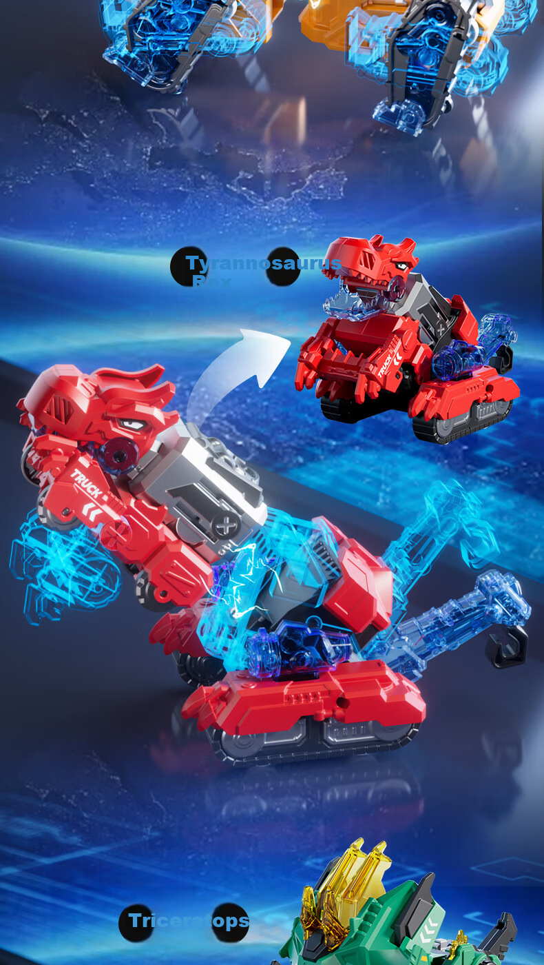 XST Children's Magnetic Toy Car Boys Building Block Engineering Vehicle Transforming Educational King Kong 3-6 Years Birthday Gift 4