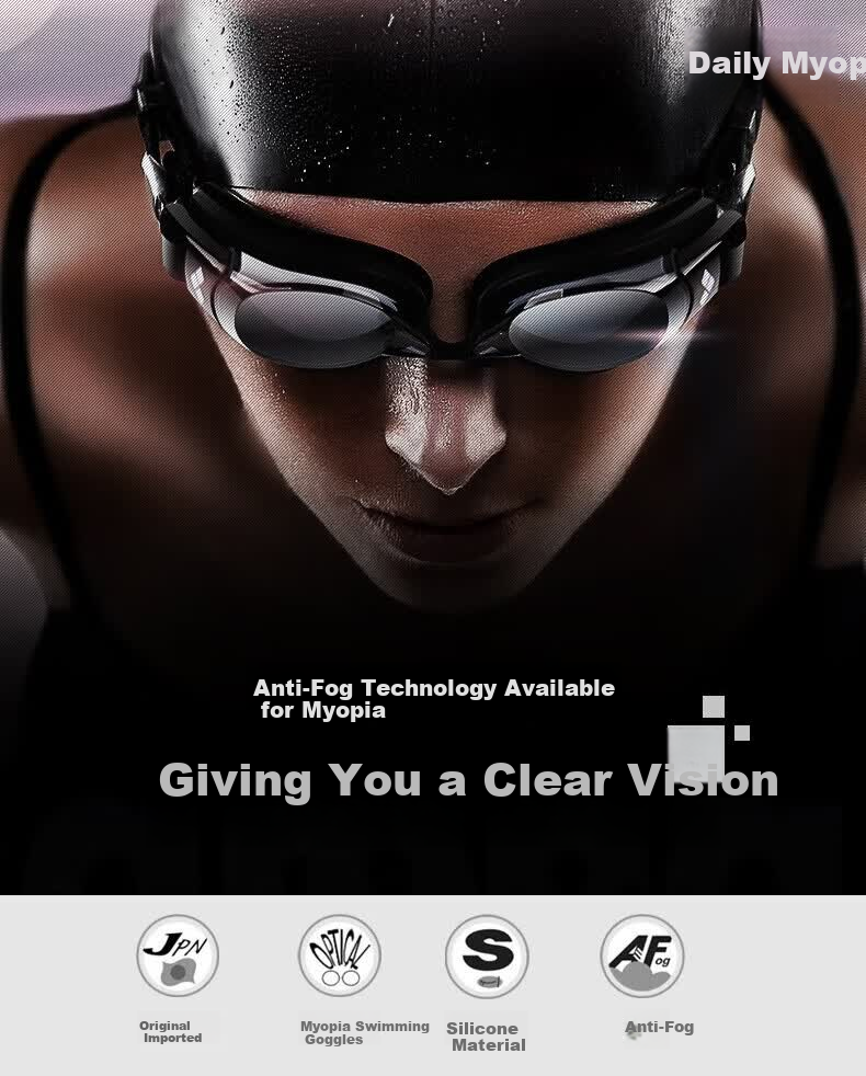 Arena Imported Swimming Goggles, Wide Field of View, High Definition Anti-Fog, Pioneer Waterproof, with Prescription Lenses, Professional Swimming Glasses for Men And Wome 2