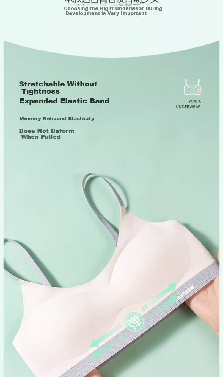 GUJIN 3-Pack Girls' Bras Stage 2 Development Lightweight Sports Wire-Free Seamless Teen Underwear for Middle and High School Students 7
