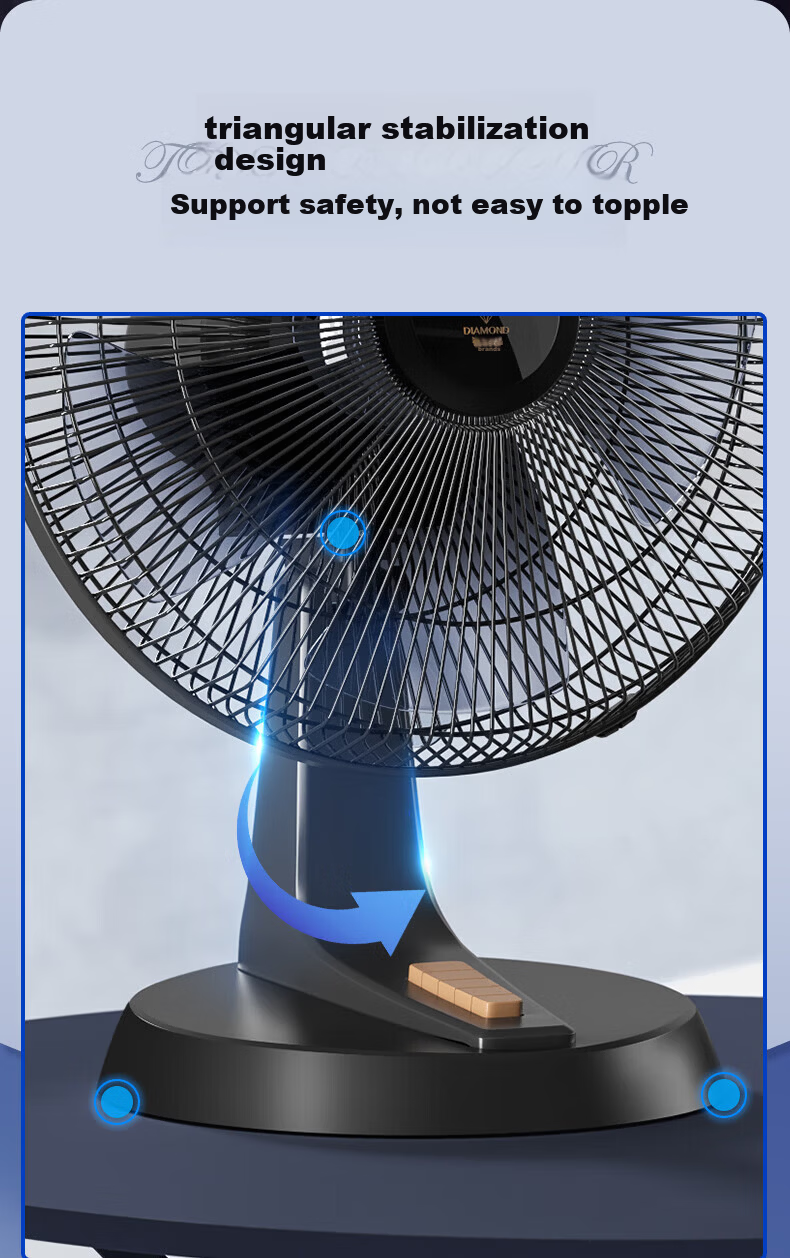 Diamond Brand Electric Fan Home Desktop Fan Dormitory Bedroom Table Fan Living Room Office Table Fan Energy Saving Oscillating Fan FT-35-1 9