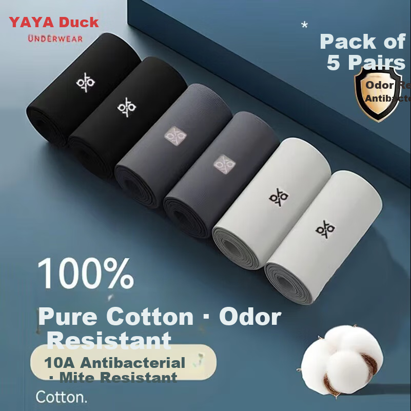 Yaya Men's Summer Socks [100% Cotton + 10A Antibacterial] Odor-Resistant, Sports Casual, Durable, Breathable Mid-Calf Socks