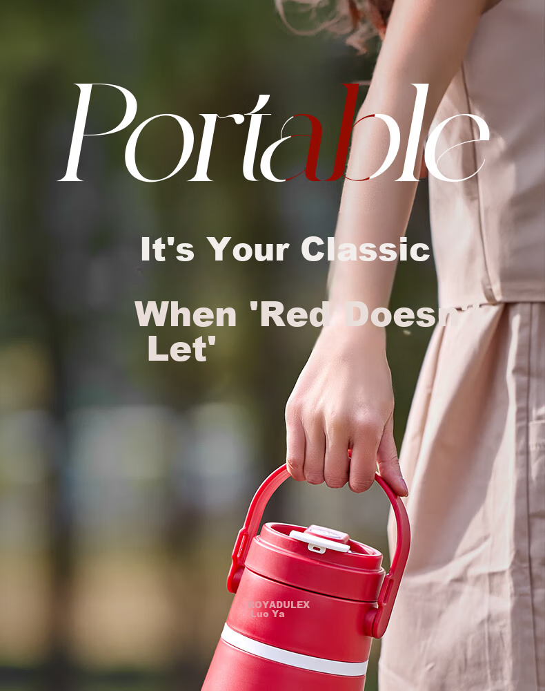 ROYALTY LINE Portable Electric Kettle Travel Hotel Electric Water Boiler Thermostatic Outdoor Insulated Health Electric Stew Cup 600ml Victory Red 6