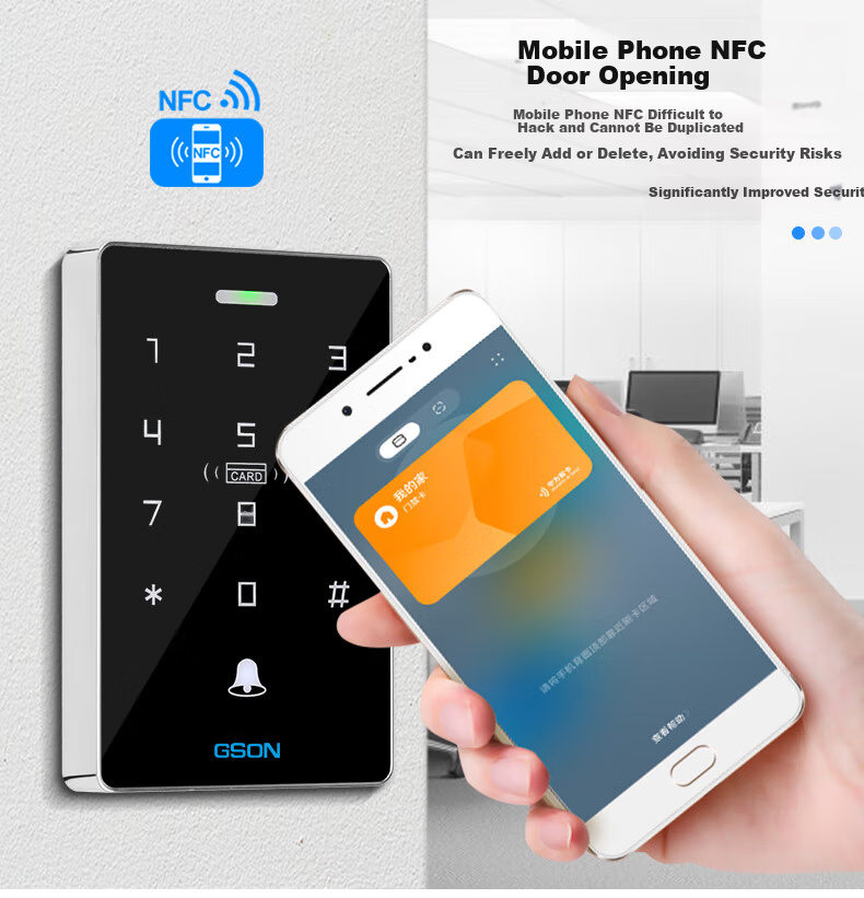 GS GSON All-in-One Access Control Machine Electromagnetic Lock Card Password Access Control Attendance Machine NFC Electromagnetic Lock Magnetic Door Access Device 4