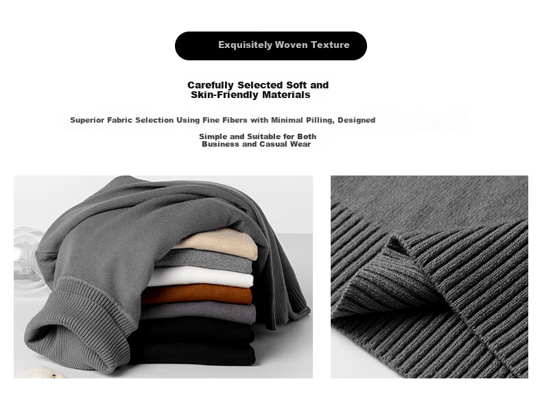 Warrior Men's Winter Warm Turtleneck Sweater Trendy Knit Pullover Woolen Shirt 3