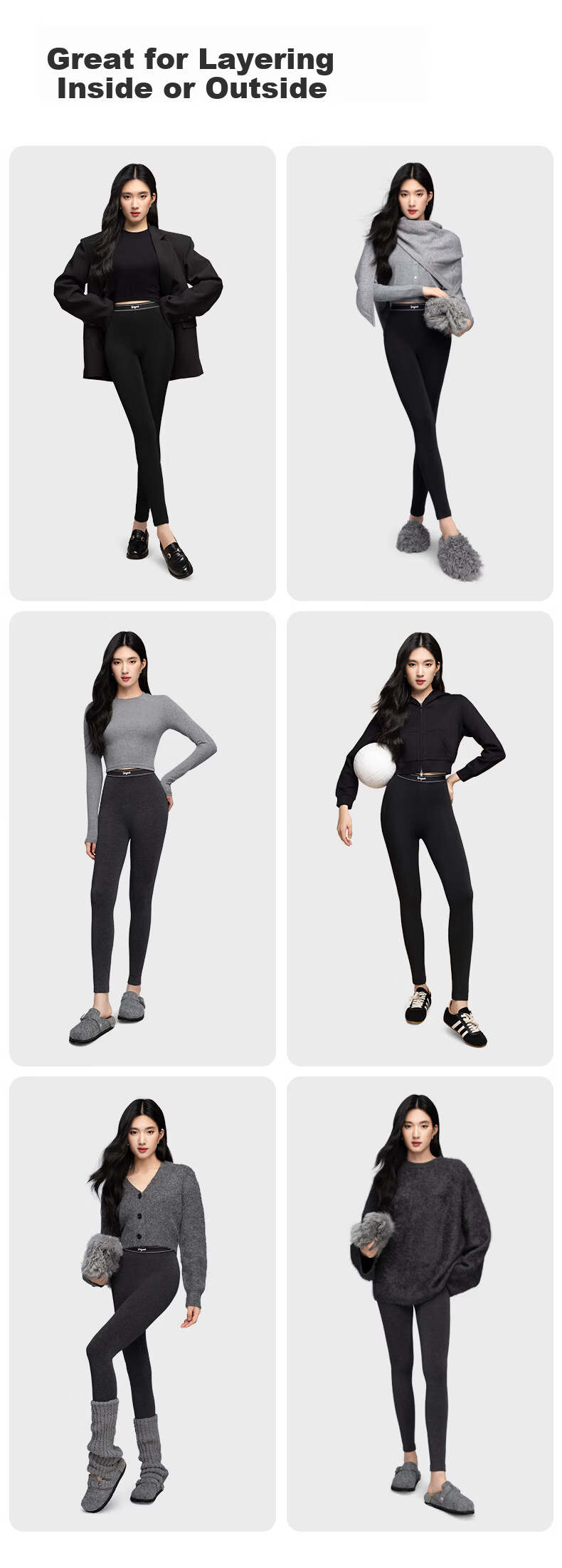 KAZUKOIN Yang Mi Style Cloud Leggings Women Autumn Winter Thickened Fleece Shark Pants Yoga Pants 6
