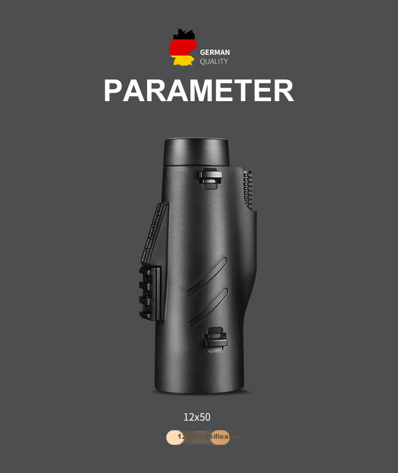 CURB Monocular Telescope High-Power Military Night Vision 8000 Professional Portable Birdwatching with Phone Connectivity for Adults 24