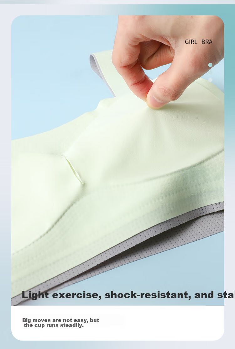 Bingxue Kapok Girls' Developmental Sports Anti-Shock Antibacterial Bra Vest for Children and Teenagers Ages 12-18, Middle and High School Students 5