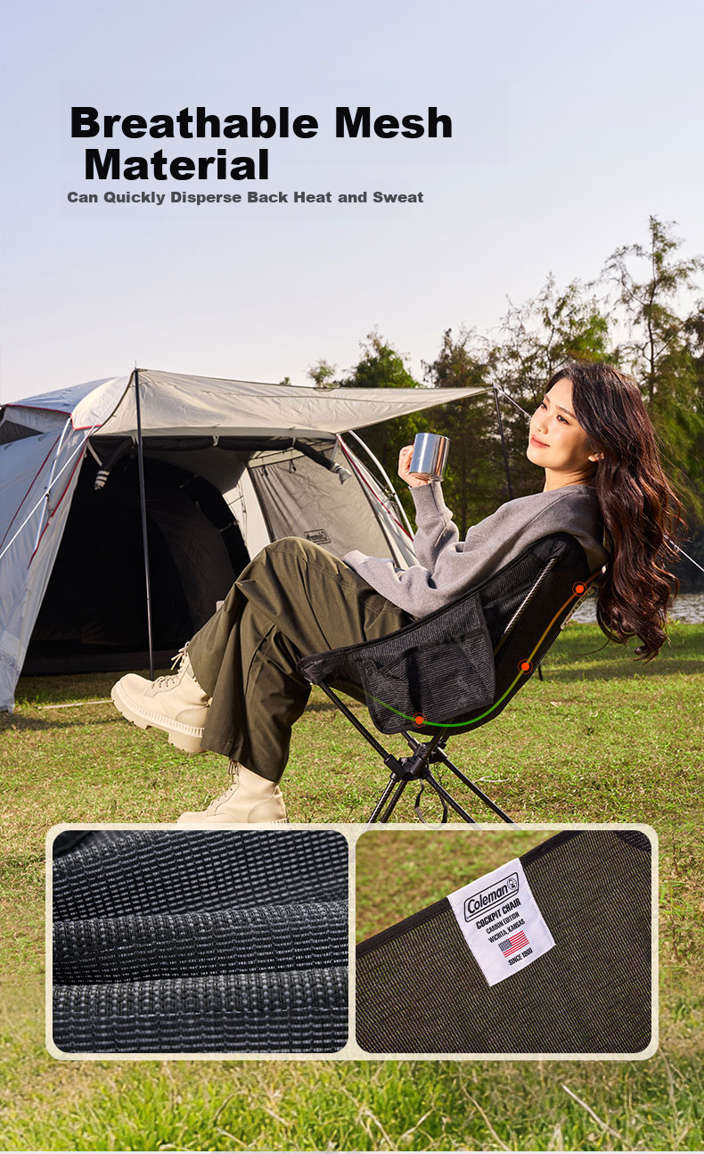 Coleman Chengye Series Outdoor Camping Folding Table Adjustable Portable Aluminum Alloy Wood Grain Picnic Table 90CM 23