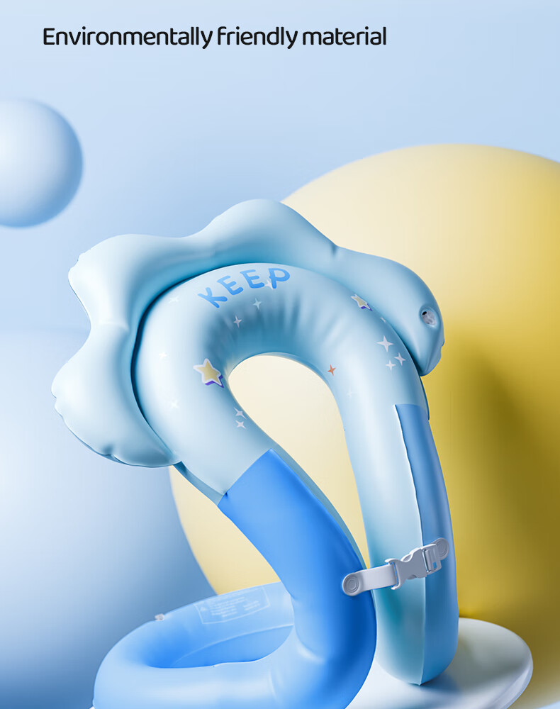 Keep Kids Swimming Ring for Ages 3 and Up Anti-Tip Inflatable Underarm Arm Float 942 Blue 11