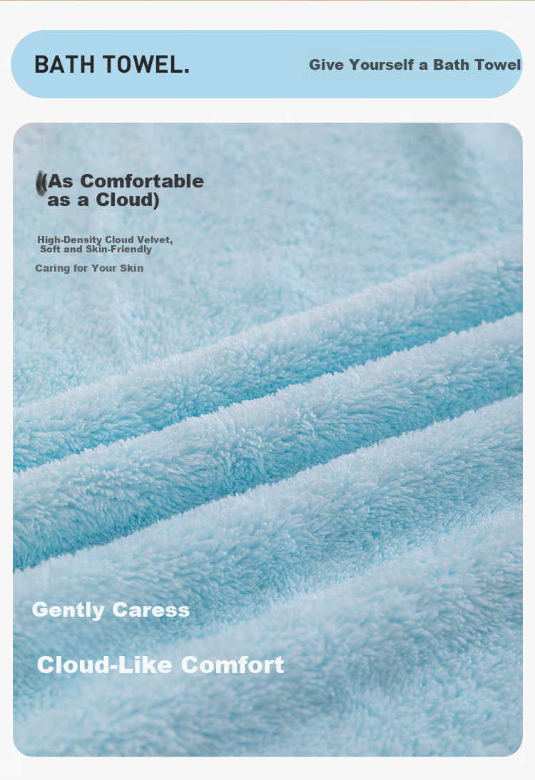 CROWN Bath Towel Set for Men and Women, Extra Large, Thick, Absorbent, Lint-Free, Class A Skin-Friendly Quick-Dry Towels 2