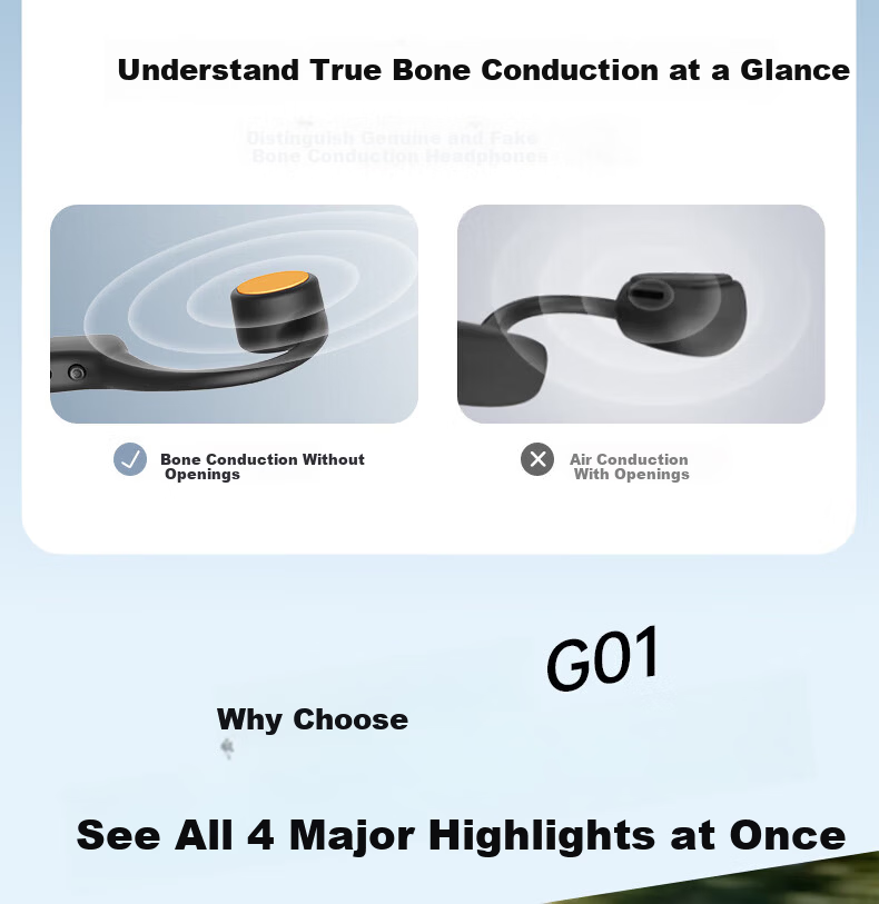 KINYO Sports Bone Conduction Open Bluetooth Earphones Comfortable Non-In-Ear Ear-Hook Design Long Battery Life Sweatproof Waterproof for Cycling Outdoor Sports 13