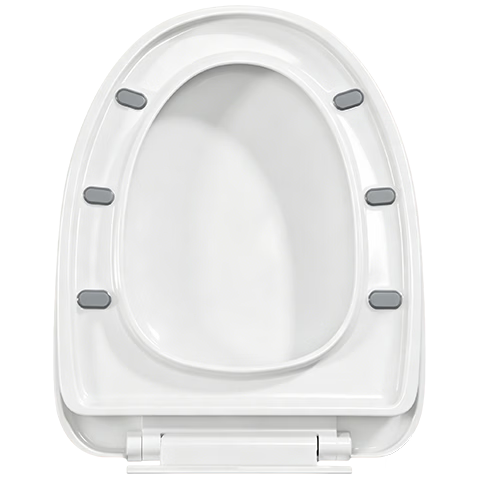 Jingmi Premium Slow-Closing Toilet Seat Cover Universal U-Shaped Bottom-Mounted Thickened Household Toilet Seat Cushion Ring