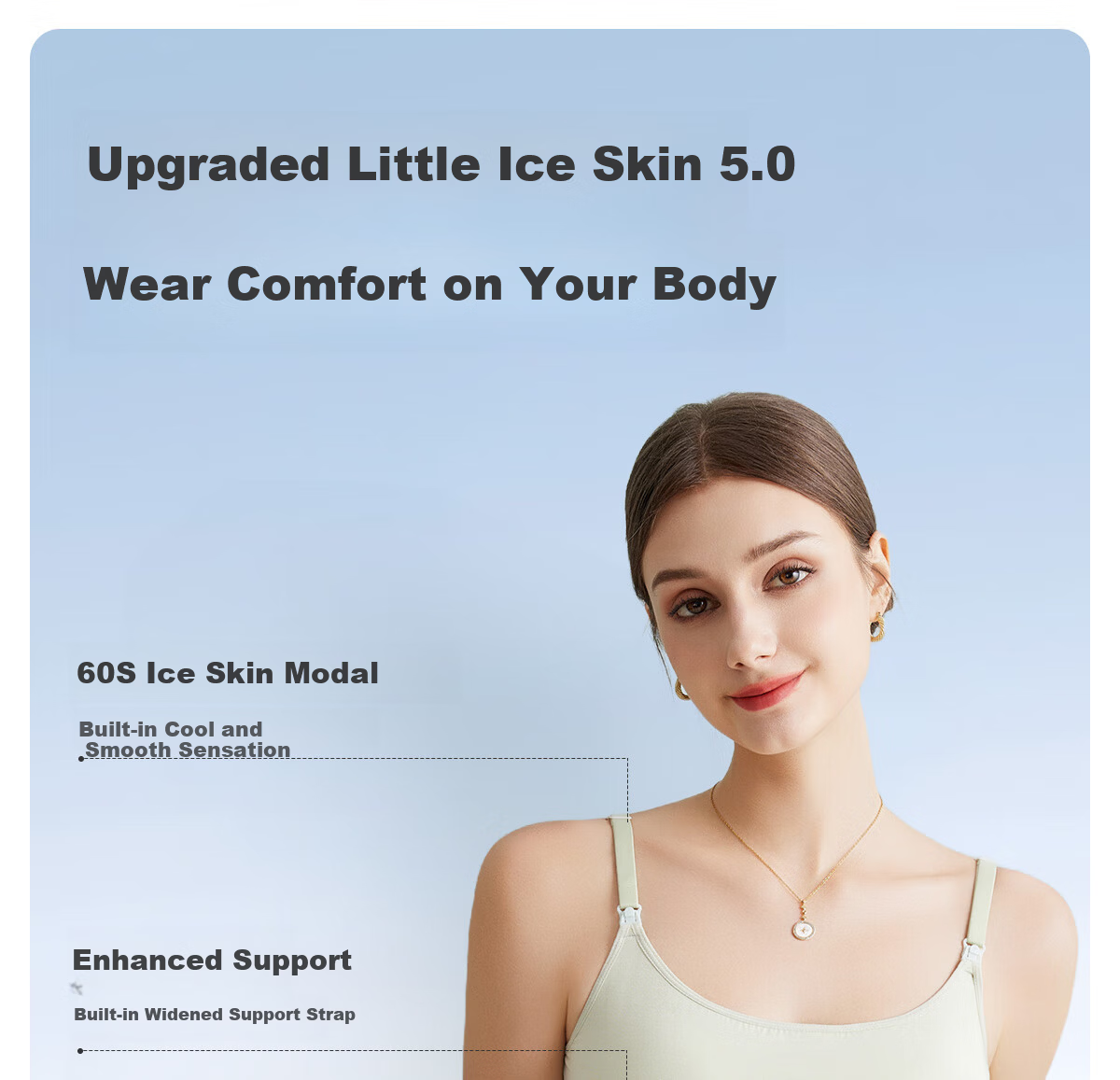 JOYNCLEON Nursing Camisole Summer Thin Breast Pad Bra-Free Innerwear Pink XXL Jbr185167 6