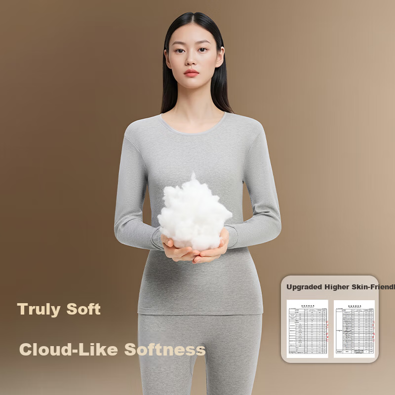 Herbal Original Thermal Underwear for Men and Women Autumn Cotton 100% Pure Cotton 10A Antibacterial New Far-Infrared Heating Base Layer Set