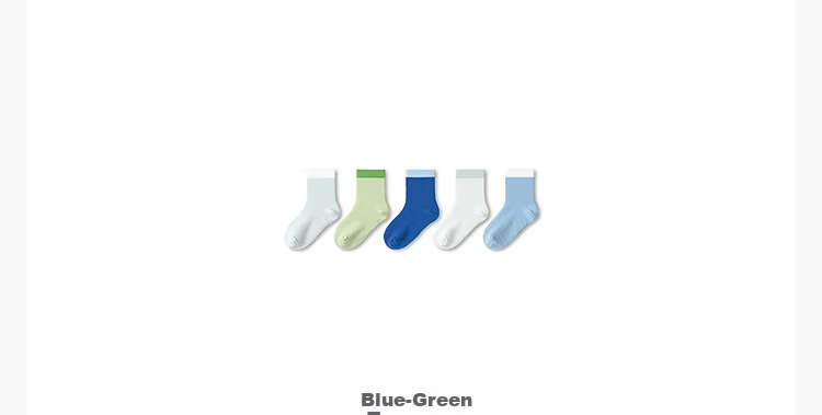 Balabala Kids Socks Summer Mesh Breathable Boys Girls Short Socks Soft Cotton Elastic Comfortable 5 Pairs Pack 14