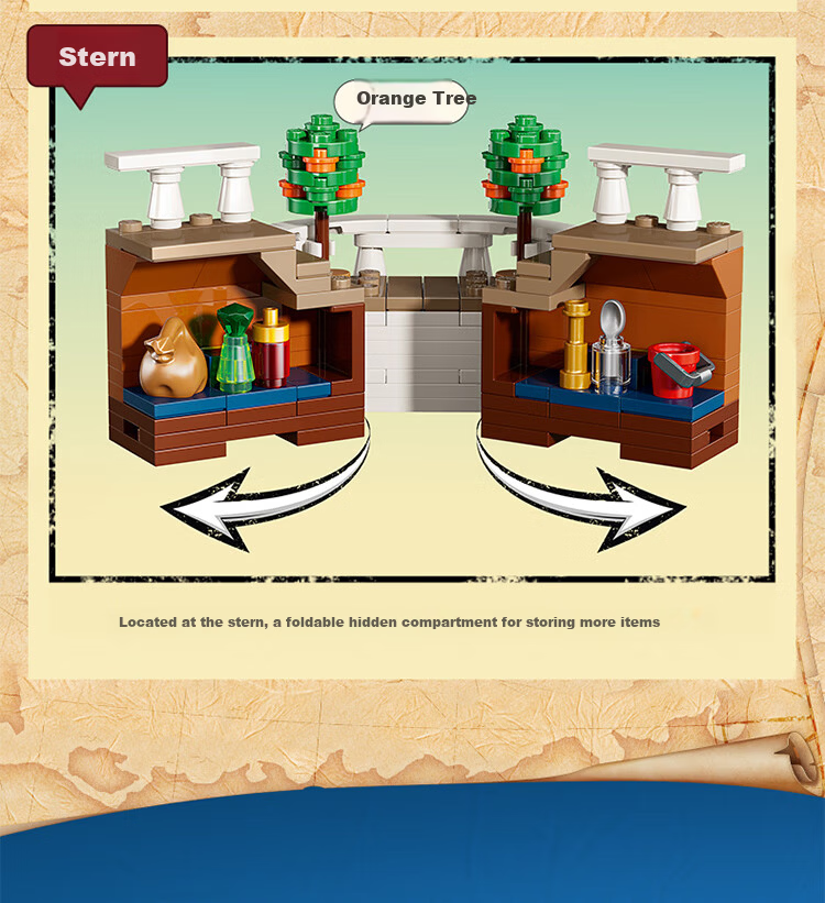 LEGO Pirate Ship 75639 One Piece Adventure Melon Luffy Ship Toy for Boys And Girls Children's Day Gift Decoratio 8