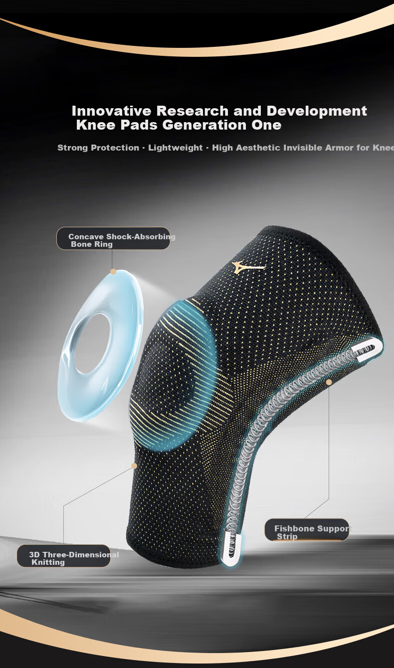 MIZUNO Sports Knee Brace Meniscus Injury Protection Badminton Basketball Knee Joint Support Unisex Knee Guard 3