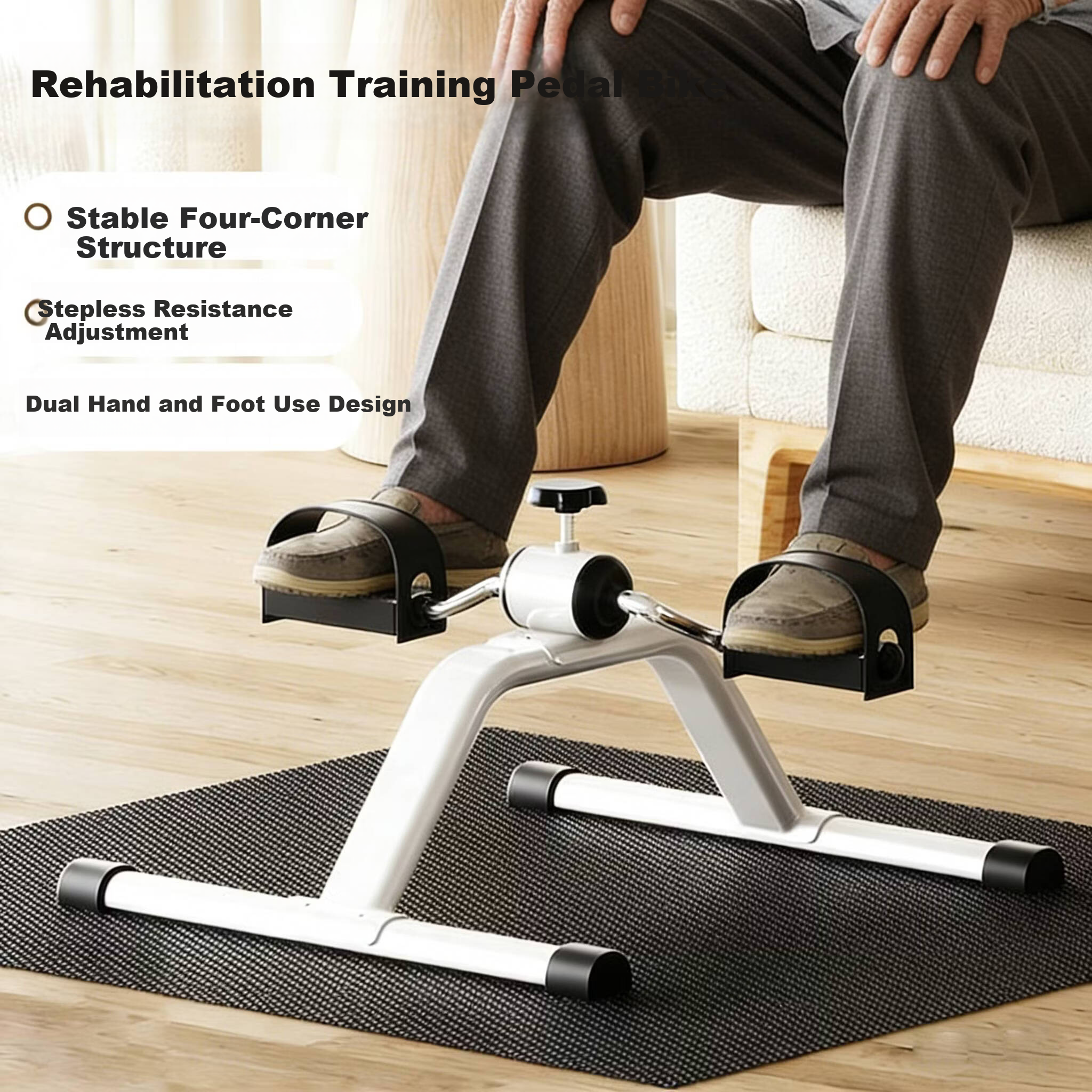 Home Rehabilitation Machine Stroke Hemiplegia Upper and Lower Limb Pedal Exerciser Elderly Hand and Leg Strength Recovery Training Equipment