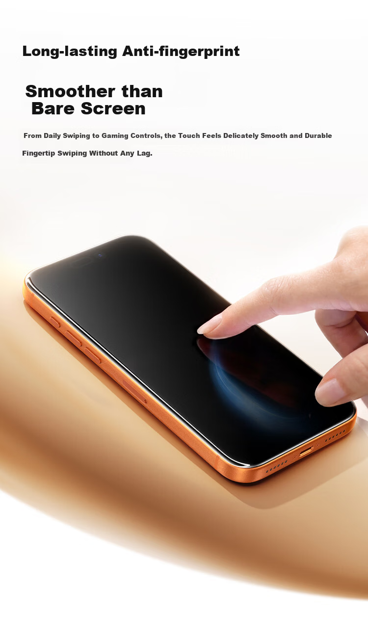 Baseus Borderless Screen Protector for iPhone 17 Pro Max Tempered Glass Film Anti-Fingerprint Drop Protection 2-Pack 5