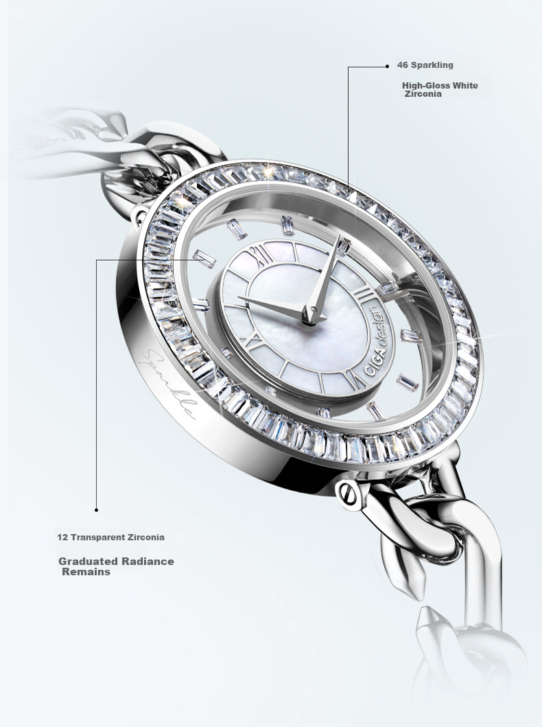 CIGA Design Moissanite Artistic Luxury Women's Watch Gift for Girlfriend 18