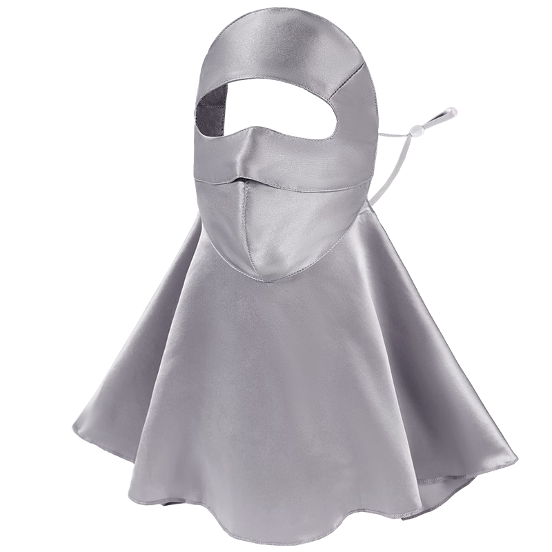 FANCET Silk Face Mask for Women Summer Full Face Sun Protection Mulberry Silk Facekin Breathable Eye Corner Neck Shoulder Guard Mask