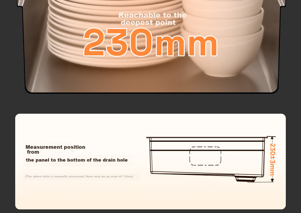 Arrow Brand Baibao Basin Large Single Sink 4MM Thickened Kitchen Vegetable Washing Basin Household 304 Stainless Steel Double Rail Debris Collection Sink 29