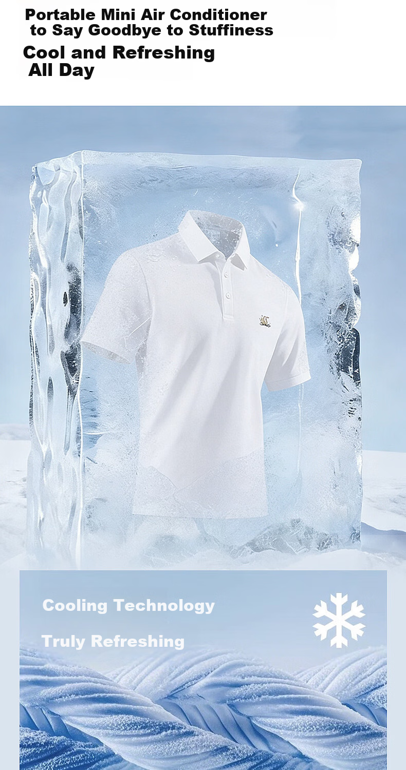 CABBEEN 200G Sorona Cool Touch Pique Polo Shirt Men Exquisite Embroidery Pattern 2026 Spring Short Sleeve Polo Shirt 3