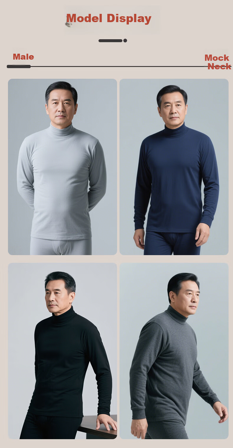 Hengyuanxiang Middle-Aged And Elderly [100% Pure Cotton Autumn Underwear Set] Women's Antibacterial Thermal Underwear Set, Thin Base Layer for Mom in Winter 14