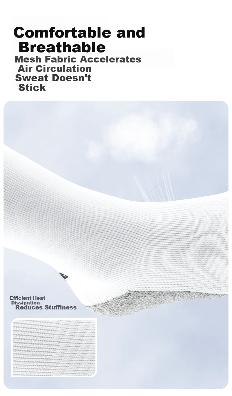 PEAK Mid-Calf Non-Slip Silicone Thickened Terry Football Socks Basketball Running Socks Unisex White Gray M 4