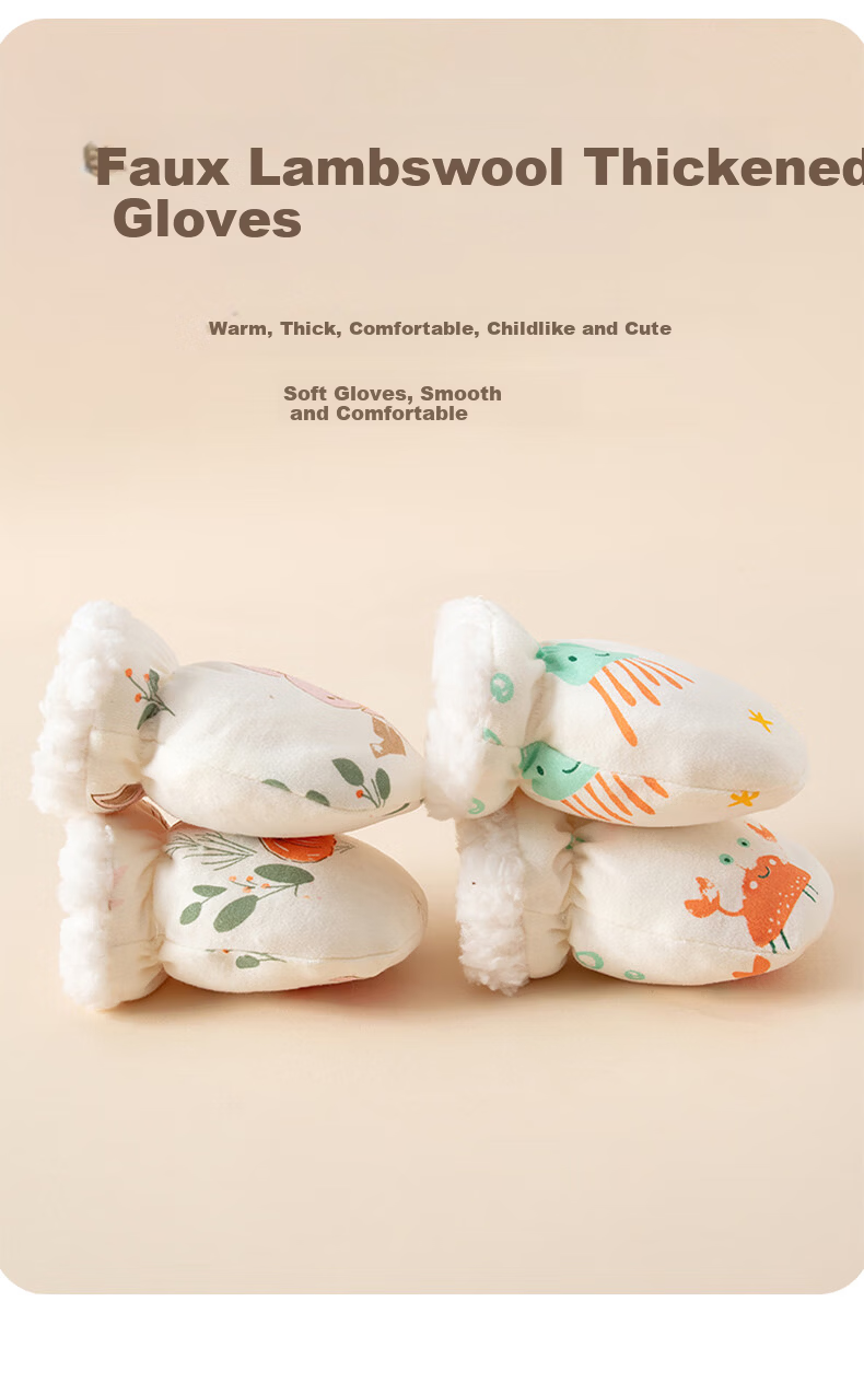 JOYNCLEON Baby Gloves Newborn Anti-Scratch Face Protection Autumn Winter Thickened Fleece Teething Gloves Jyf201007 8