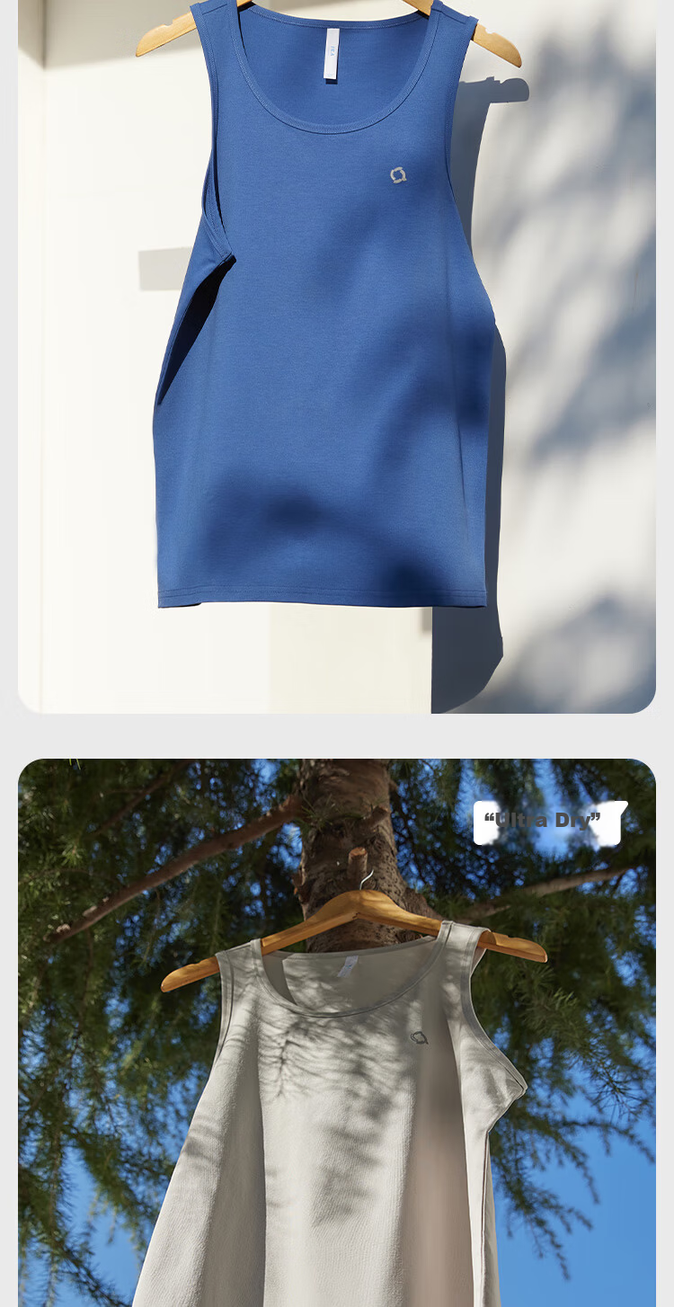 HLA 【Zui Huxi-Air8】Men's Sleeveless Vest Moisture-Wicking Quick-Dry Basic Thin Undershirt 2-Pack 5
