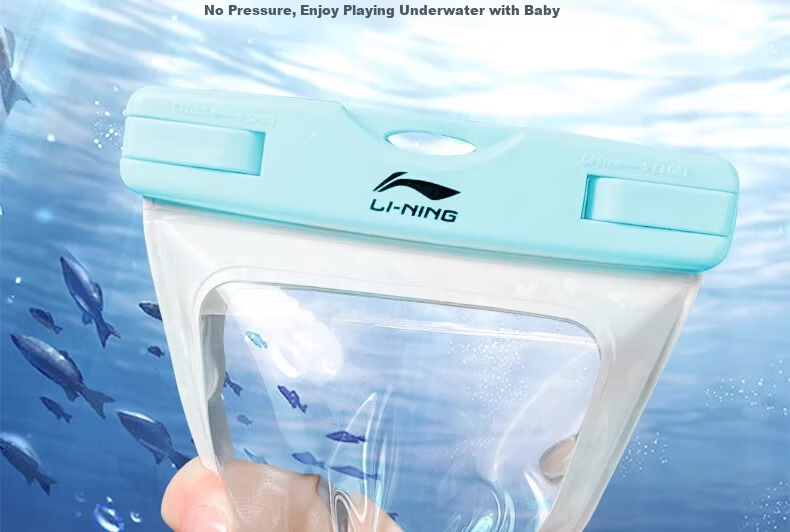 LI-NING Waterproof Touchscreen Phone Pouch Swimming Dustproof Protective Underwater Shooting Case 15