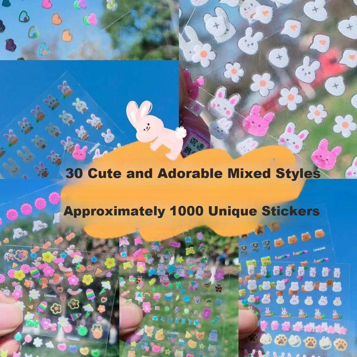 Mili Children's Night Glow Nail Stickers Non-Toxic Waterproof Girls Nail Art 3-6 Years Old Preschool Educational Toy 13